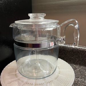 Vintage Pyrex 9 Cup Stovetop Coffee Percolator